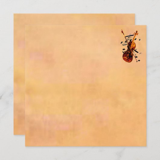 Violin Uitnodiging (Voorkant / Achterkant)