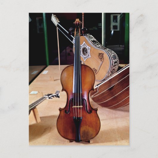 Violin, van Stradivari, Cremona, 1699 (foto); Briefkaart (Voorkant)