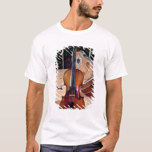 Violin, van Stradivari, Cremona, 1699 (foto); T-shirt