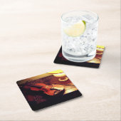 Violin Vierkante Kartonnen Onderzetter (Insitu)