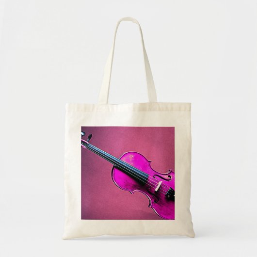 Violin Viola Canvas tas Roze Violin (Voorkant)