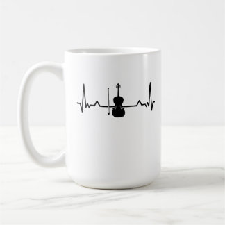 Violin Viola Cello Heartbeat Funny Gifts Koffiemok