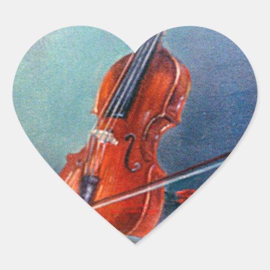 Violín/Violin Hart Sticker (Voorkant)