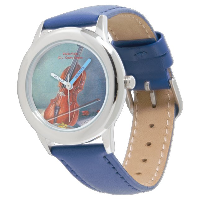 Violín/Violin Horloge (Gekanteld)