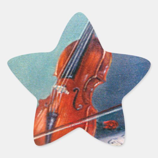 Violín/Violin Ster Sticker (Voorkant)