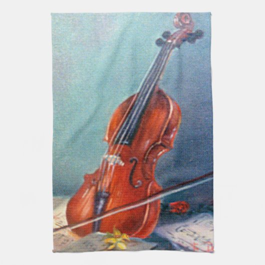 Violín/Violin Theedoek (Verticaal)