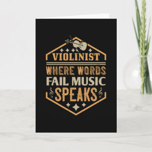 Violin - waar woorden niet goed praten kaart