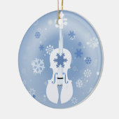 Violin Winter Kerstversiering Keramisch Ornament (Links)
