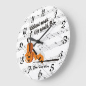 Violin - Without Music Life Would B Flat Clock Grote Klok (Hoek)