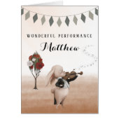 Violin Wonderful Performance Wenskaart (Voorkant)