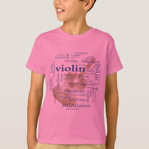 Violin Words T-shirt