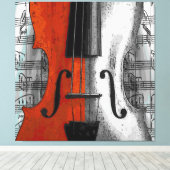 Violin Wrapped Canvas Afdruk (Insitu (Houten vloer))