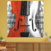 Violin Wrapped Canvas Afdruk (Insitu (Woonkamer))