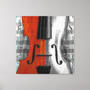 Violin Wrapped Canvas Afdruk