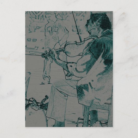 Violinist Briefkaart (Voorkant)