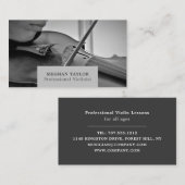 Violinist, professioneel violist visitekaartje (Voorkant / Achterkant)