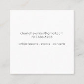 Violinist Square Visitekaartje (Achterkant)