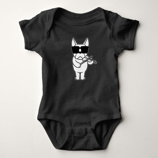 Violinist Violin Dog With Violin Romper (Voorkant)