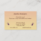 Violinist Visitekaartje (Achterkant)