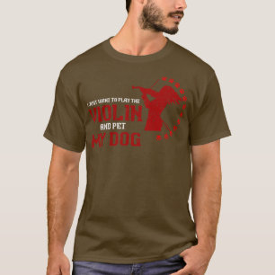 Violiniste Hondenliefhebber Viool T-shirt