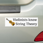 Violinisten kennen String Theory voor moordenaars Bumpersticker (Op auto)