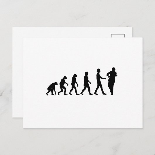 Violinistische evolutie briefkaart (Voorkant / Achterkant)