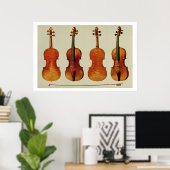 Violins (LtoR): de 'Alard' van Antonio Stradivariu Poster (Thuiskantoor)