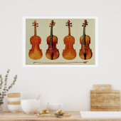 Violins (LtoR): de 'Alard' van Antonio Stradivariu Poster (Keuken)