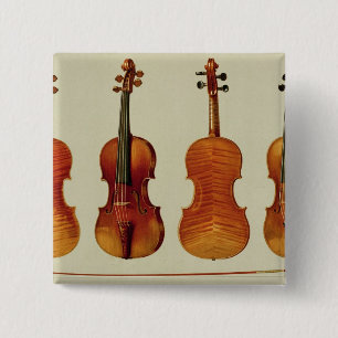 Violins (LtoR): de "Alard" van Antonio Stradivariu Vierkante Button 5,1 Cm