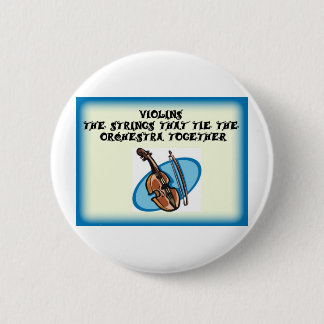 Violins- snaren die de band samen houden ronde button 5,7 cm