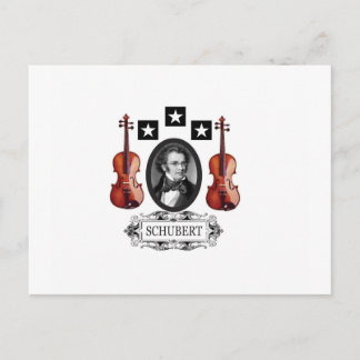 VIOLINS VOOR SCHUBERT BRIEFKAART