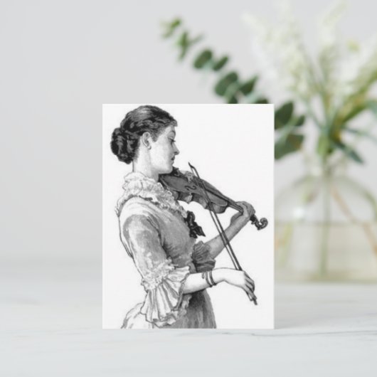-violist briefkaart (Staand voorkant)
