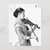 -violist briefkaart (Voorkant / Achterkant)