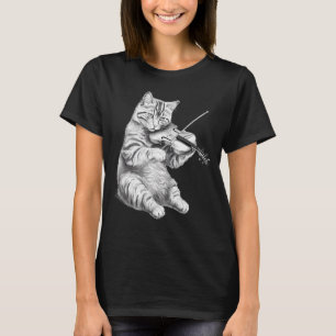 Violist Kat Viool Muzikant String Player Classi T-shirt