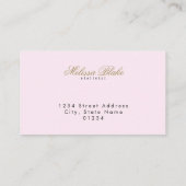 violist roze  lijst visitekaartje (Achterkant)