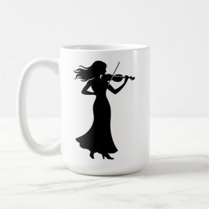 Violiste Silhouet Dame Koffiemok