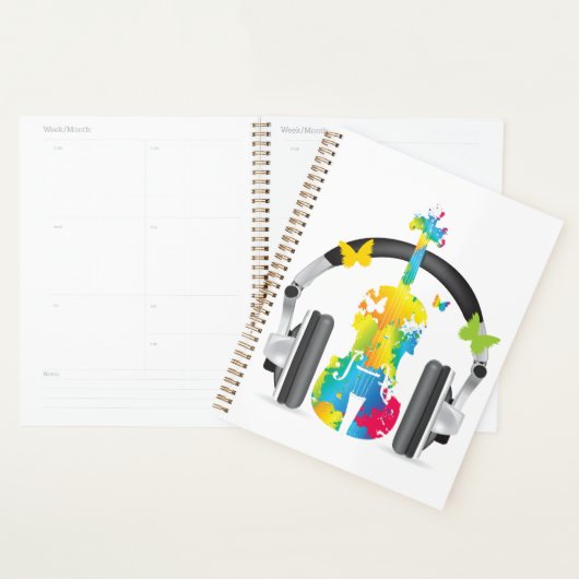 Violon Abstrait avec casque et musique (Devant avec enveloppe)
