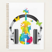 Violon Abstrait avec casque et musique (Devant)