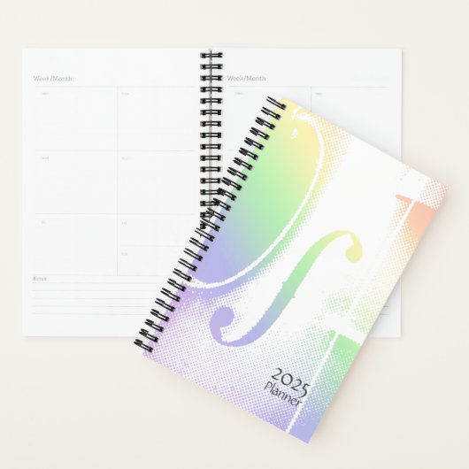 Violon arc-en-ciel Pastel (Devant avec enveloppe)