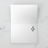 Violon argenté Carte de remerciements vide à l'int (Intérieur)