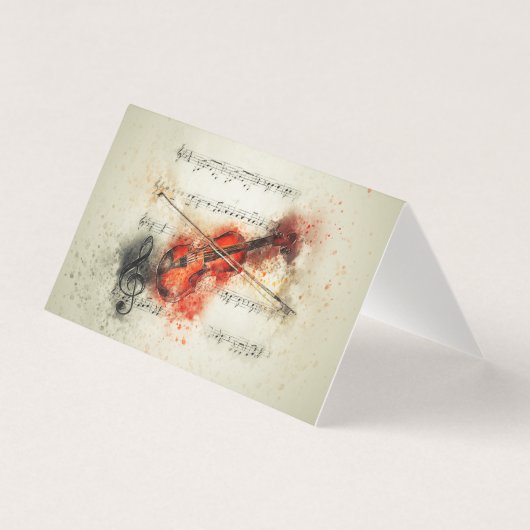 Violon avec feuille de musique (Front)