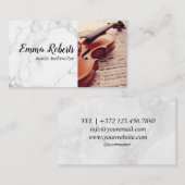 Violon | Carte de visite d'instructeur de musique (Devant / Derrière)