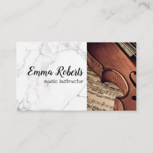 Violon Carte de visite pour professeur de musiqu