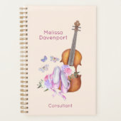 Violon, Chaussons de Ballet, Fleurs et Papillons (Devant)