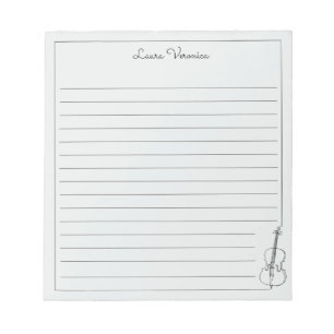 Violon moderne classique Nom du violon Bloc-notes 