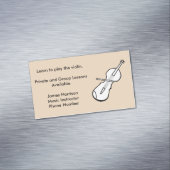 Violon Music Instructeur Carte de visite Magnet (In Situ)