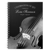 Violon Musicien Célébration de la vie Livre d'invi (Devant)