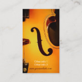 Violon Musique Élégant Carte de visite (Dos)