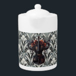 Violon noir dans Art Déco Porcelaine GMajor Teapot<br><div class="desc">Violon noir dans Art Déco Porcelaine GMajor Teapot</div>