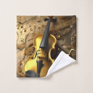 Violon Or vintage Sur Cordes Musicales D'Or,